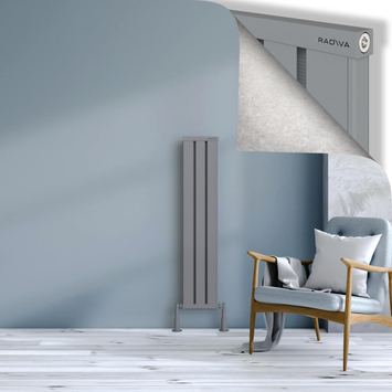 Radiva - Obi Dekoratif Alüminyum Radyatör 1200x244 Gri