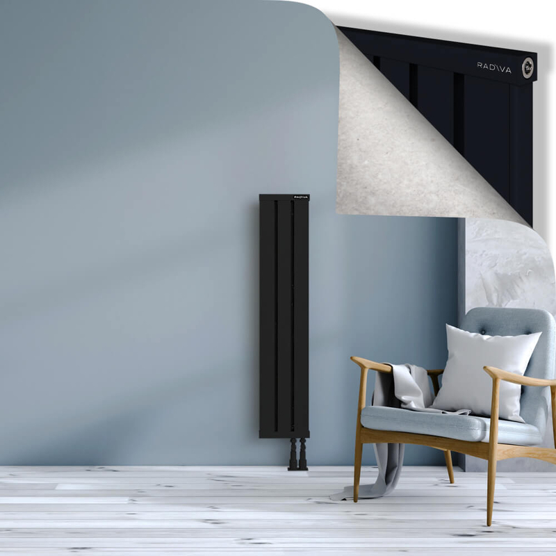 OBI Dekoratif Alüminyum Radyatör 1200x244 Siyah