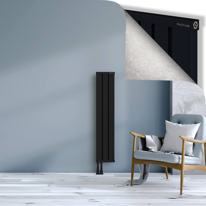 OBI Dekoratif Alüminyum Radyatör 1200x244 Siyah