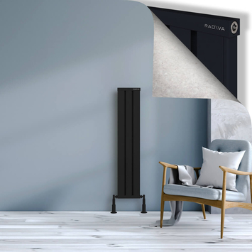 Radiva - Obi Dekoratif Alüminyum Radyatör 1200x244 Siyah