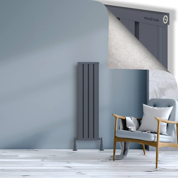 Radiva - Obi Dekoratif Alüminyum Radyatör 1200x324 Antrasit