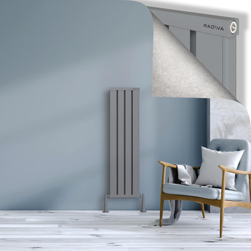 Radiva - Obi Dekoratif Alüminyum Radyatör 1200x324 Gri