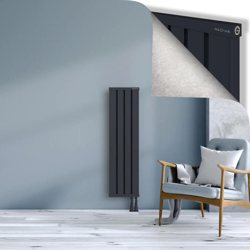 OBI Dekoratif Alüminyum Radyatör 1200x324 Koyu Antrasit