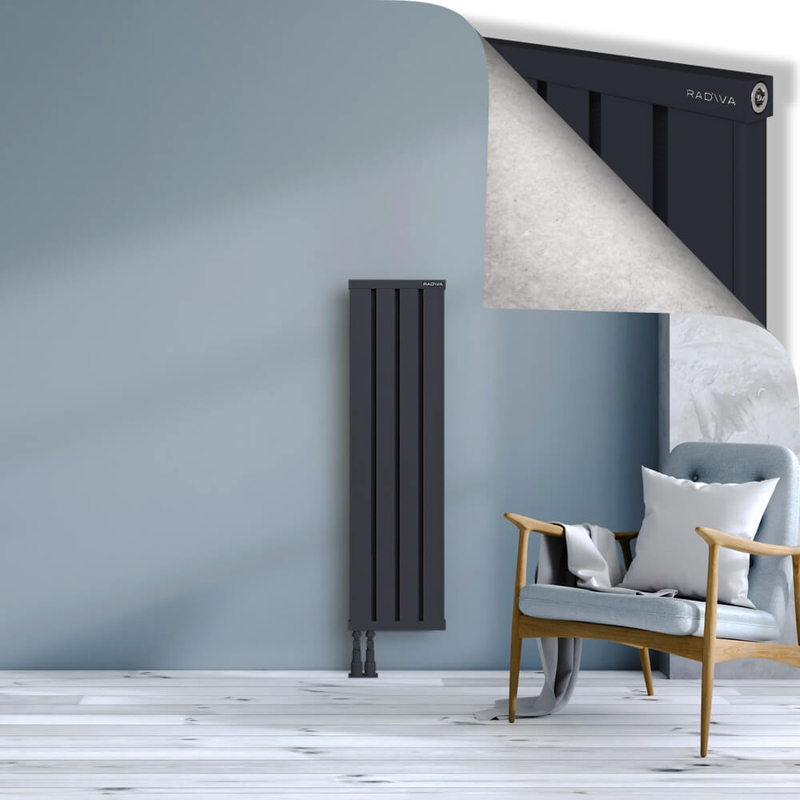 OBI Dekoratif Alüminyum Radyatör 1200x324 Koyu Antrasit