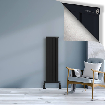 Radiva - Obi Dekoratif Alüminyum Radyatör 1200x324 Siyah