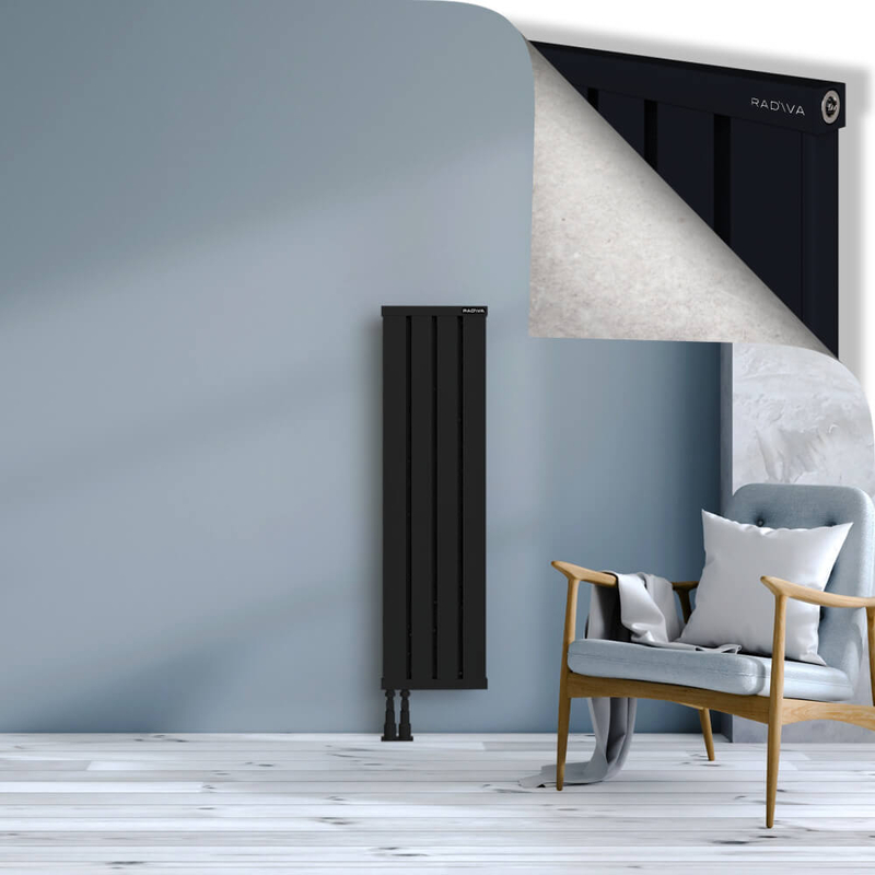 OBI Dekoratif Alüminyum Radyatör 1200x324 Siyah