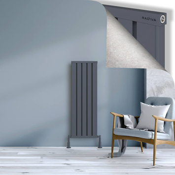Radiva - Obi Dekoratif Alüminyum Radyatör 1200x404 Antrasit