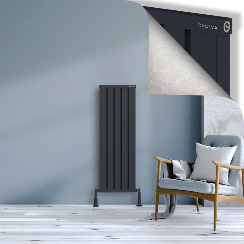 OBI Dekoratif Alüminyum Radyatör 1200x404 Koyu Antrasit