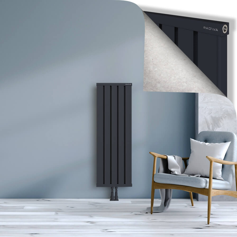 OBI Dekoratif Alüminyum Radyatör 1200x404 Koyu Antrasit