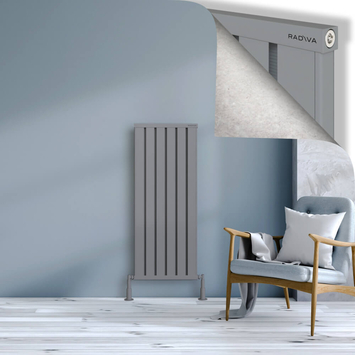 Radiva - Obi Dekoratif Alüminyum Radyatör 1200x484 Gri
