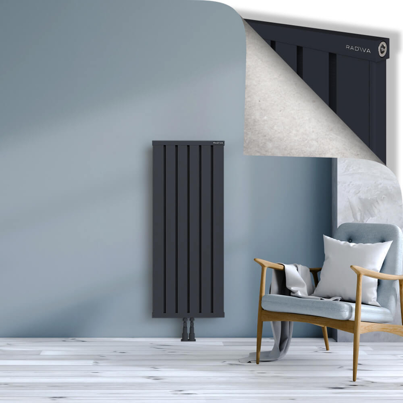 OBI Dekoratif Alüminyum Radyatör 1200x484 Koyu Antrasit