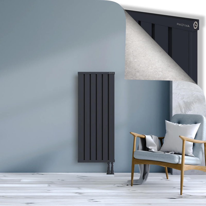OBI Dekoratif Alüminyum Radyatör 1200x484 Koyu Antrasit