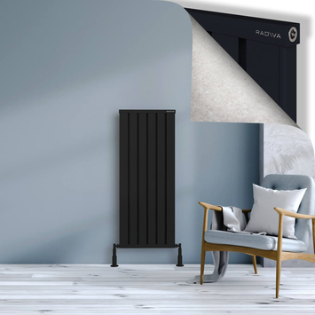 Radiva - Obi Dekoratif Alüminyum Radyatör 1200x484 Siyah