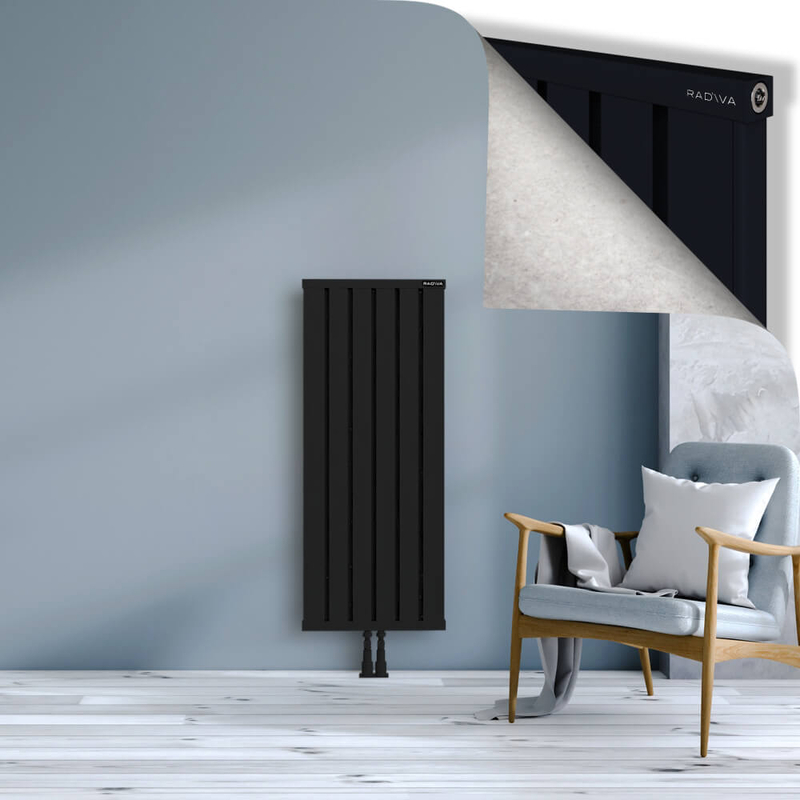 OBI Dekoratif Alüminyum Radyatör 1200x484 Siyah