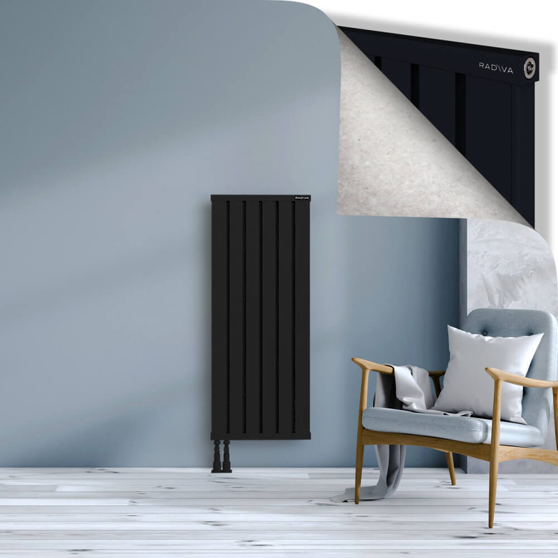 OBI Dekoratif Alüminyum Radyatör 1200x484 Siyah