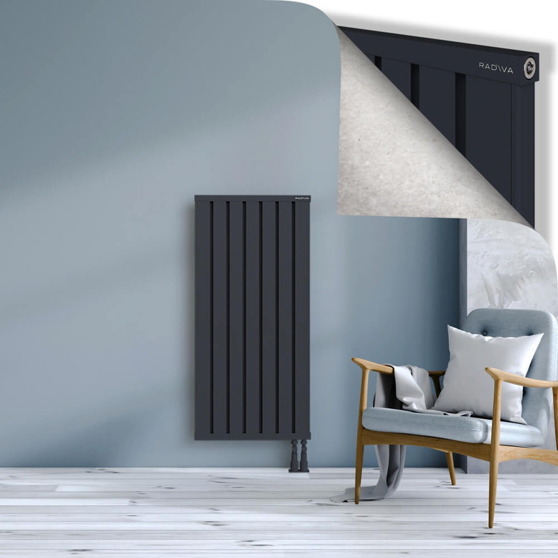 OBI Dekoratif Alüminyum Radyatör 1200x564 Koyu Antrasit