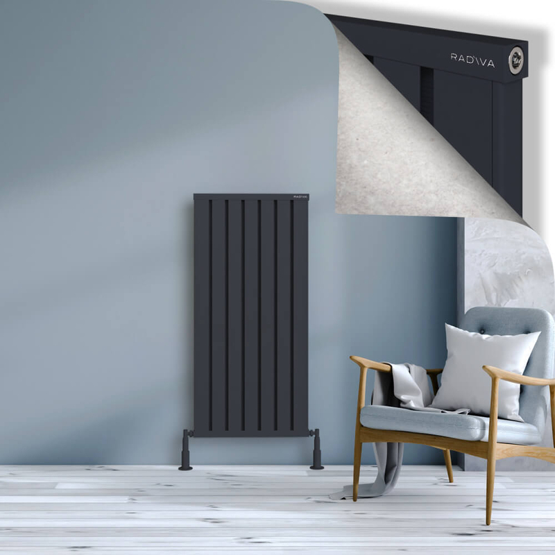OBI Dekoratif Alüminyum Radyatör 1200x564 Koyu Antrasit