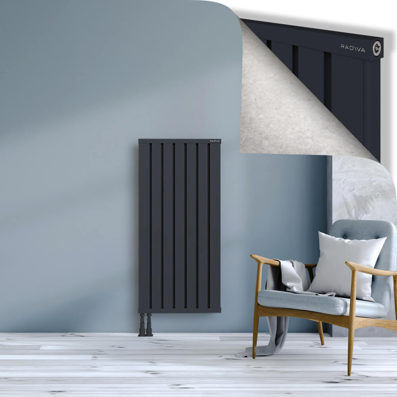 OBI Dekoratif Alüminyum Radyatör 1200x564 Koyu Antrasit