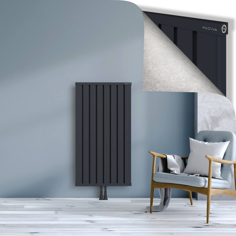 OBI Dekoratif Alüminyum Radyatör 1200x644 Koyu Antrasit