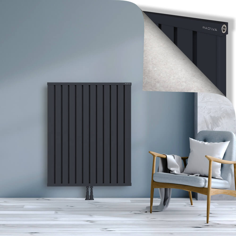 OBI Dekoratif Alüminyum Radyatör 1200x964 Koyu Antrasit