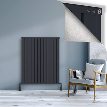 Radiva - Obi Dekoratif Alüminyum Radyatör 1200x964 Koyu Antrasit