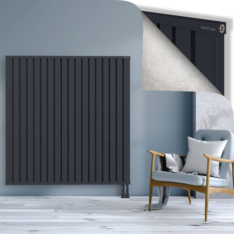 OBI Dekoratif Alüminyum Radyatör 1500x1444 Koyu Antrasit