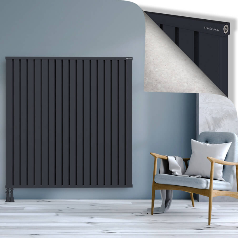 OBI Dekoratif Alüminyum Radyatör 1500x1444 Koyu Antrasit