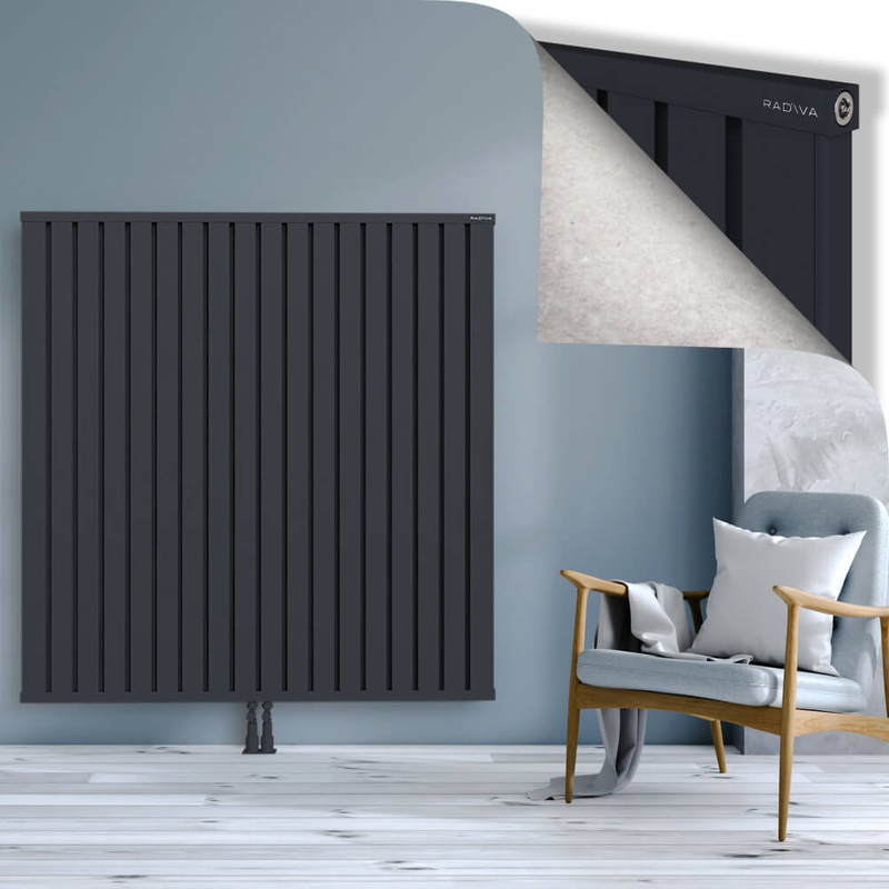 OBI Dekoratif Alüminyum Radyatör 1500x1444 Koyu Antrasit