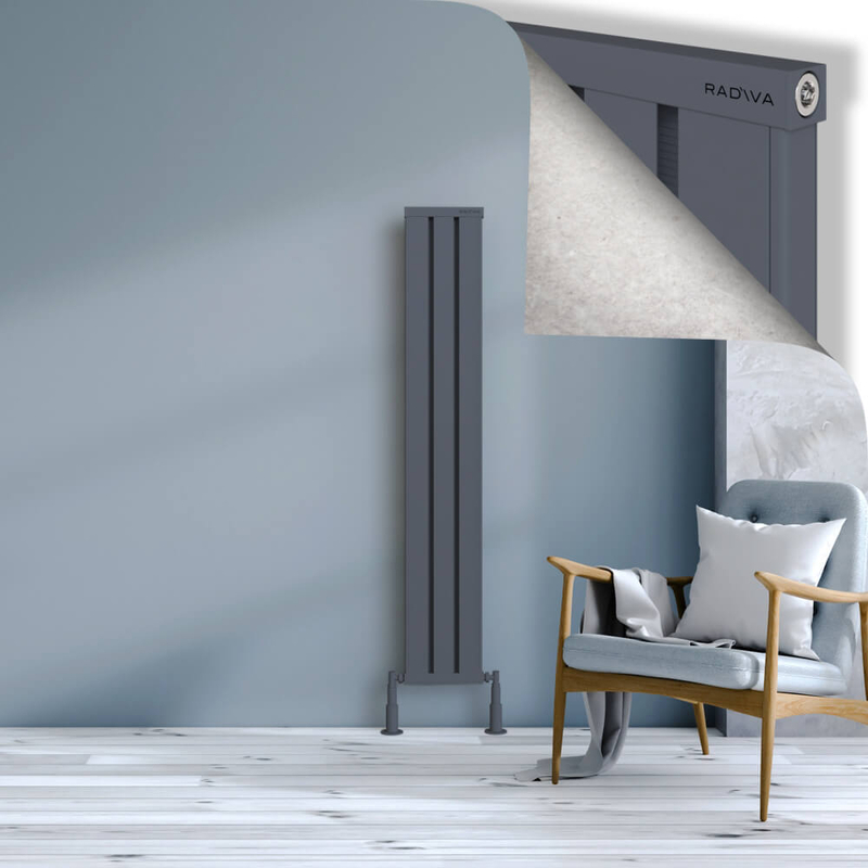 OBI Dekoratif Alüminyum Radyatör 1500x244 Antrasit