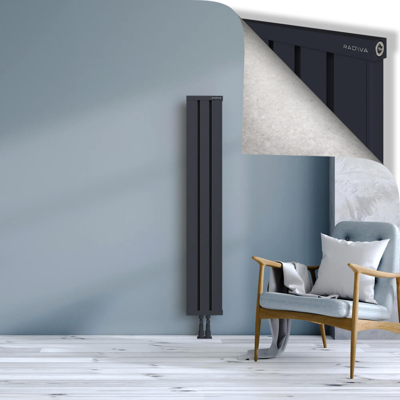 OBI Dekoratif Alüminyum Radyatör 1500x244 Koyu Antrasit
