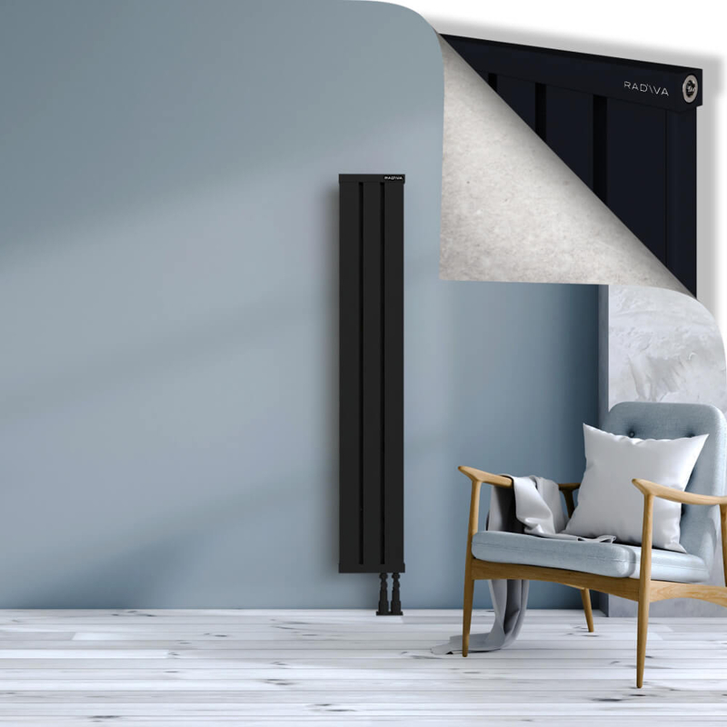 OBI Dekoratif Alüminyum Radyatör 1500x244 Siyah