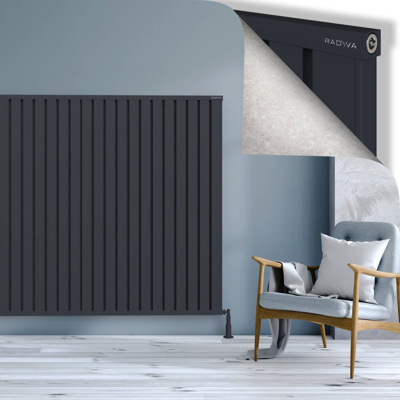 OBI Dekoratif Alüminyum Radyatör 1500x2724 Koyu Antrasit