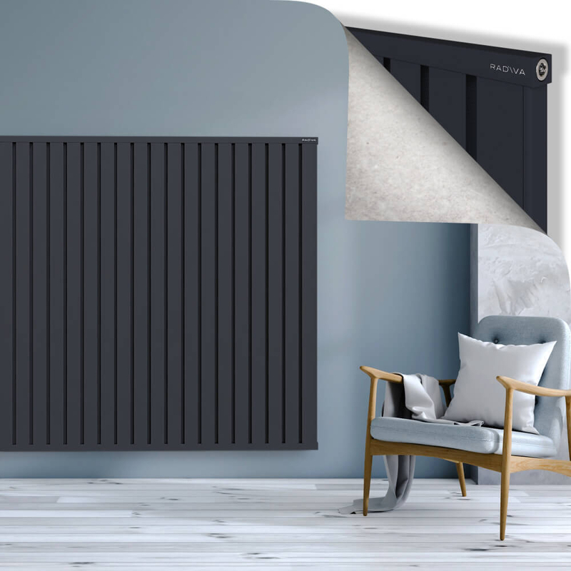 OBI Dekoratif Alüminyum Radyatör 1500x2964 Koyu Antrasit