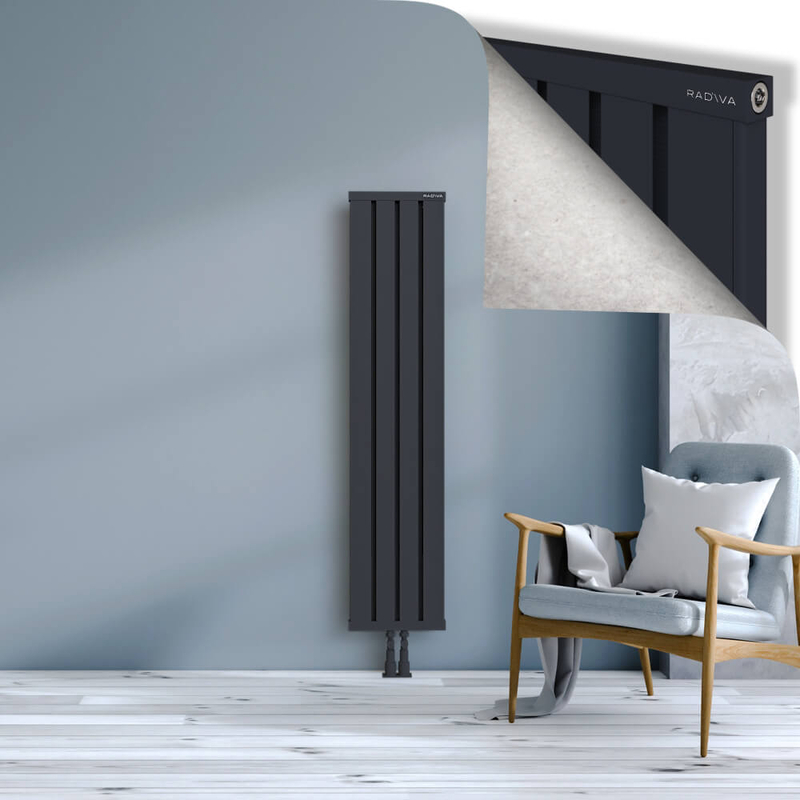 OBI Dekoratif Alüminyum Radyatör 1500x324 Koyu Antrasit