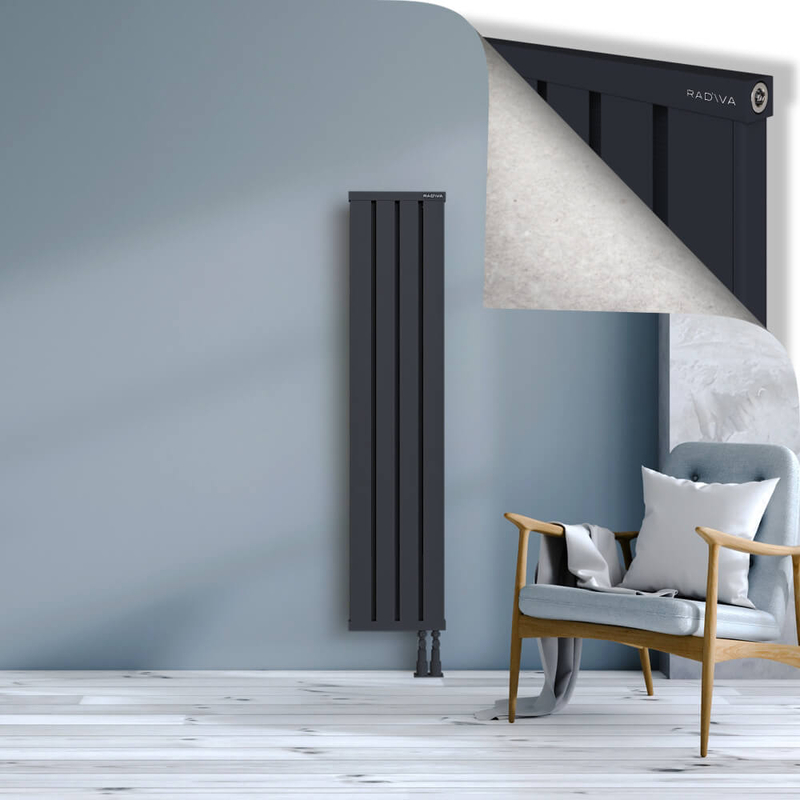 OBI Dekoratif Alüminyum Radyatör 1500x324 Koyu Antrasit