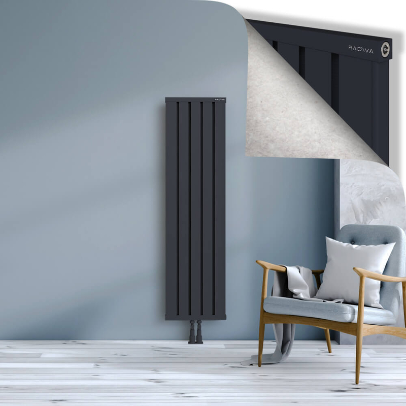 OBI Dekoratif Alüminyum Radyatör 1500x404 Koyu Antrasit