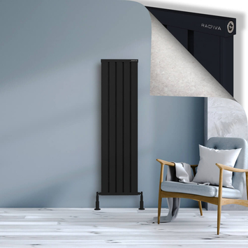 Radiva - Obi Dekoratif Alüminyum Radyatör 1500x404 Siyah