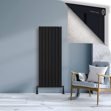 Radiva - Obi Dekoratif Alüminyum Radyatör 1500x564 Siyah