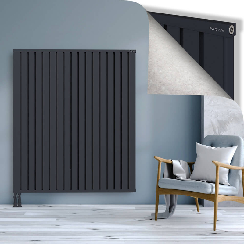 OBI Dekoratif Alüminyum Radyatör 1600x1364 Koyu Antrasit