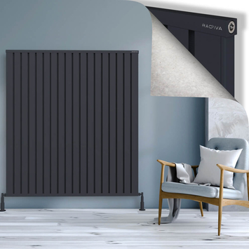 Radiva - Obi Dekoratif Alüminyum Radyatör 1600x1444 Koyu Antrasit
