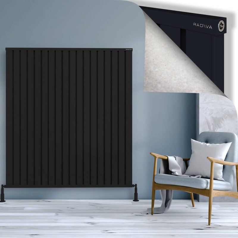 OBI Dekoratif Alüminyum Radyatör 1600x1444 Siyah
