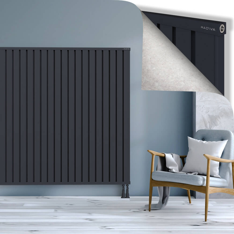 OBI Dekoratif Alüminyum Radyatör 1600x1764 Koyu Antrasit