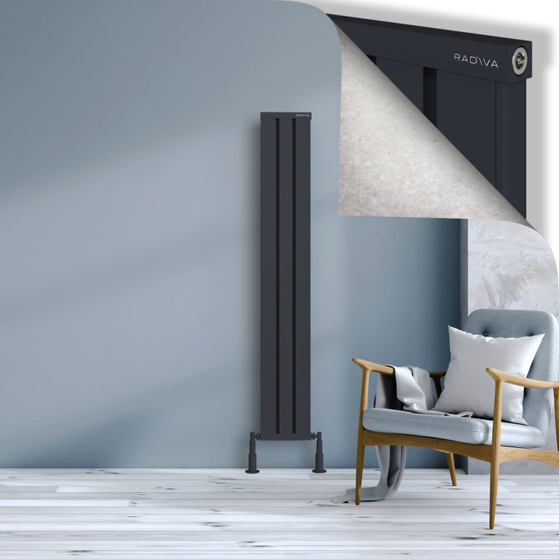 OBI Dekoratif Alüminyum Radyatör 1600x244 Koyu Antrasit