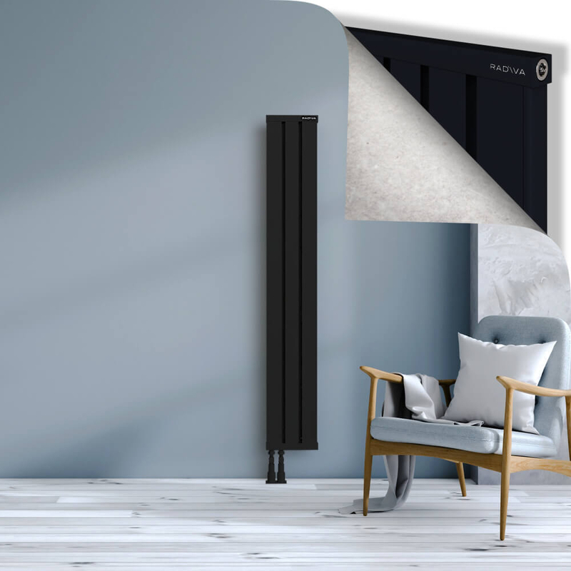 OBI Dekoratif Alüminyum Radyatör 1600x244 Siyah