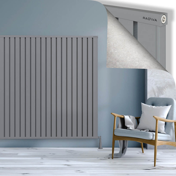 Radiva - Obi Dekoratif Alüminyum Radyatör 1600x2964 Gri
