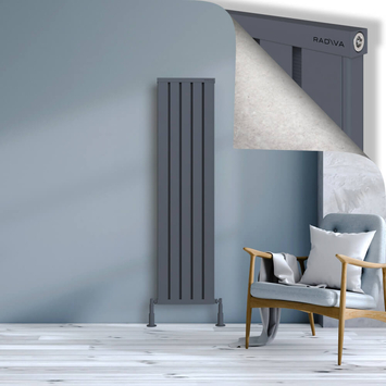 Radiva - Obi Dekoratif Alüminyum Radyatör 1600x404 Antrasit
