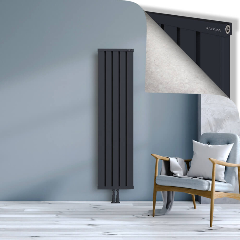 OBI Dekoratif Alüminyum Radyatör 1600x404 Koyu Antrasit