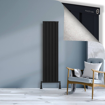 Radiva - Obi Dekoratif Alüminyum Radyatör 1600x404 Siyah