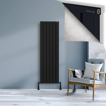 Radiva - Obi Dekoratif Alüminyum Radyatör 1600x484 Siyah