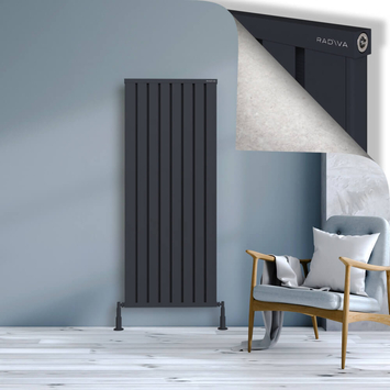 Radiva - Obi Dekoratif Alüminyum Radyatör 1600x644 Koyu Antrasit